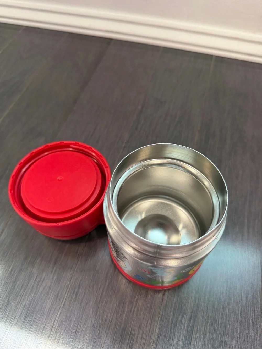 Disney Thermos Red and Blue Mickey Mouse Insulated Snack Food Lunch Jar